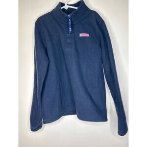 Vineyard Vines girls Navy Blue Quarter Zip Pullover Sweater Size Large